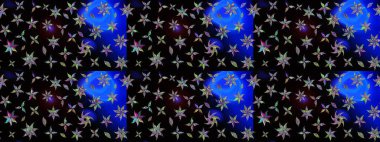 Düz Çiçek Elementleri Tasarımı. Raster. Renkli Bahar Teması çizim şablonu.