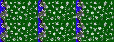 Soyut etnik raster çizim kalıbı. Kabile sanatı boho baskısı, klasik çiçek arkaplanı. Arkaplan dokusu, duvar kağıdı, yeşil renkli çiçek teması.