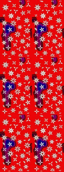 Şirin çiçek elementleri. Raster illüstrasyonu. Taslak desenli, modaya uygun kumaş deseni. Renkli Bahar Teması eskiz kalıbı. Düz Çiçek Elementleri Tasarımı.