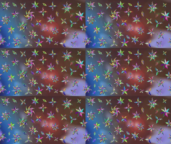 Küçük çiçekte güzel bir çiçek deseni var. Çiçekli çiçek deseni, suluboya. Raster deseni.