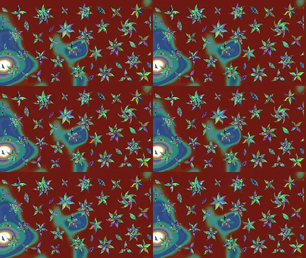 Kabile sanatı boho baskısı, klasik çiçek arkaplanı. Arkaplan dokusu, duvar kağıdı, kırmızı renkli çiçek teması. Soyut etnik raster çizim kalıbı.