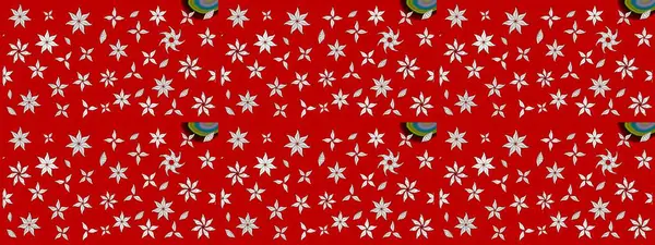 Renkli Bahar Teması eskiz kalıbı. Düz Çiçek Elementleri Tasarımı. Raster..