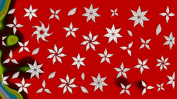 Yumuşak, bahar çiçekli arka plan. Kırmızı renkte çiçekler. Raster çiçek desenli ve çiçekli..