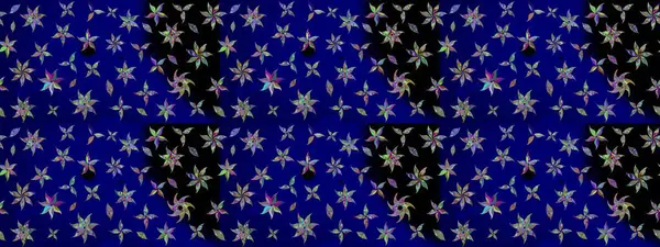 Düz Çiçek Elementleri Tasarım Raster illüstrasyonu. Çiçekli çiçek deseni, suluboya. Mavi renkli çiçekler. Renkli Bahar Teması Eskiz Şablonu.