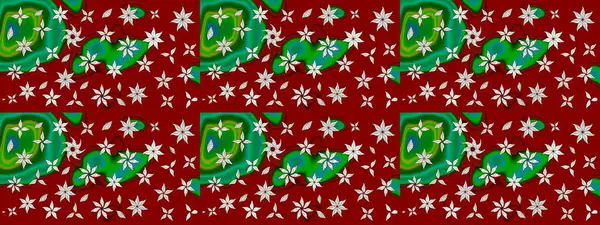 Parlak renkli çiçekli ve kırmızı yapraklı harika bir çiçek deseni. Moda baskıları için zarif bir şablon. Modern çiçek arkaplanı. Halk stili.