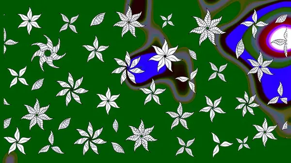 Raster illüstrasyonu. Küçük çaplı çiçeklerdeki basit şirin desenler. Tekstil veya kitap kapakları, imalat, duvar kağıtları, baskı, hediye paketi ve yapıştırma kitabı için çiçek eskiz geçmişi.