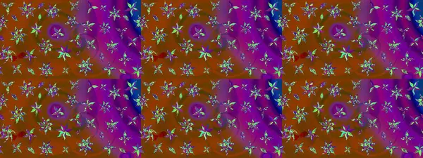 Renkli Bahar Teması eskiz kalıbı. Düz Çiçek Elementleri Tasarımı. Çiçekli çizim şekli. Kahverengi renkte çiçekler.