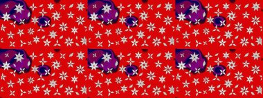 Raster illüstrasyonundaki çiçek desenli çizim. Güzel kumaş deseni. Renkli Bahar Teması eskiz kalıbı. Düz Çiçek Elementleri Tasarımı.