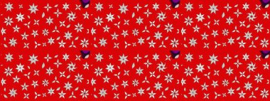 Çiçek deseni. Raster illüstrasyonu. Chichi 'nin kumaş kalıbını çiz. Renkli Bahar Teması eskiz kalıbı. Düz Çiçek Elementleri Tasarımı.