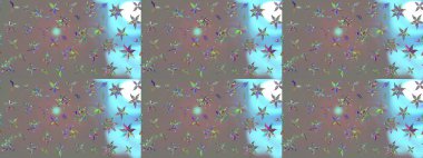 Raster illüstrasyonu. 3D çiçekler, eskiz. Gri renklerde.