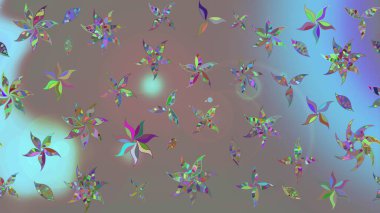 Raster illüstrasyonu. Klasik çiçek tasarımı elementleri. Gri kıvırcık çiçekler gri renkte şekillenir.