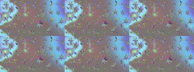 Nakış desenli çiçek deseni. Parmak izi, kumaş, duvar kâğıdı, tekstil için raster dokusu. Renkli grunge soyut arkaplanı Cologray çiçekleriyle zenginleştirir.