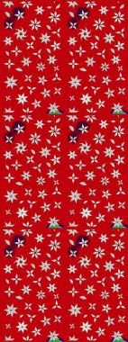 Kırmızı renkte çiçekler. Renkli Bahar Teması eskiz kalıbı. Güzel çiçek deseni. Düz Çiçek Elementleri Tasarımı.