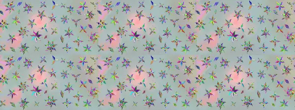 Renkli Bahar Teması eskiz kalıbı. Raster güzel kumaş deseni çiziyor. Düz Çiçek Elementleri Tasarımı. Çiçek deseni.