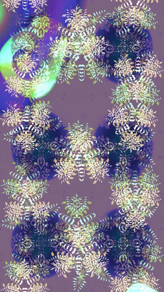 Mor, nötr ve mor renkte izole edilmiş kar taneleri. Kar Tanesi Simgesi. Raster illüstrasyonu. Raster illüstrasyonu.