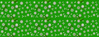 Raster illüstrasyonundaki çiçek desenli çizim. Suluboya tarzında yeşil renkte çiçekler.