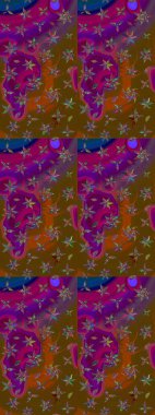 Nazik, sevimli çiçek arkaplanı. Kahverengi renkli çiçekler. Raster çiçek desenli ve çiçekli..