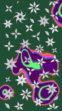 Eskiz Vintage Çiçek Deseni. Raster Kalça dokusu deseni.