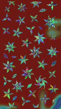 Taşralı şıklığı. Özgürlük stili Millefleur 'lar. Tekstil, duvar kâğıdı, kapaklar, yüzey, baskı, hediye paketi, hatıra defteri, dekupaj. Küçük yabani çiçeklerdeki halk modelini çiz..