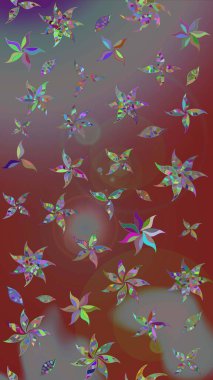 Küçük çiçekte güzel bir desen. Çiçekli yaz çiçekleri. Küçük renkli çiçekler. Moda baskıları için zarif bir şablon. Robot resim. Motley illüstrasyonu.