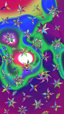 Güzel kumaş deseni. Bahar çiçekleriyle güzel bir çiçek deseni çizmişsin. Raster illüstrasyonu.