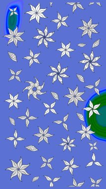 Süslü kumaş deseni. Raster deseni. Çiçekli çiçek deseni, suluboya..