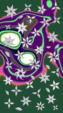 Raster illüstrasyonu. Küçük çiçekteki sevimli çiçek deseni. Tony 'nin kumaş kalıbını çiz. Modaya uygun kumaş deseni.