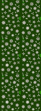 Çiçekli güzel suluboya desen. Yeşil renklerde. Raster illüstrasyonu.