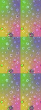 Çiçeksel çizim kalıbının yansıması. Tarafsız renklerde vadinin çiçekleri.