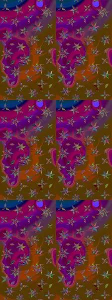 Nazik, sevimli çiçek arkaplanı. Kahverengi renkli çiçekler. Raster çiçek desenli ve çiçekli..