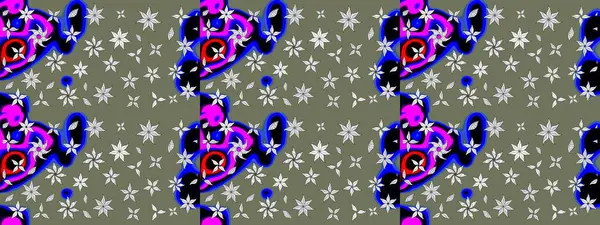 Küçük yeşil çiçeklerle oldukça eski bir besin torbası deseni. Tekstil, kumaş, kapaklar, duvar kağıtları, baskı, paket, koleksiyon defteri, örgü, dekupaj için çiçek arkaplanı..