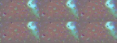 Raster suluboya çiçek deseni, narin çiçekler, gri çiçekler, tebrik kartı şablonu. Raster Güzel kumaş deseni.