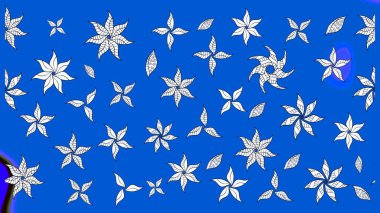 Modern stil dokusu. Çiçek desenli raster, mavi çizgi grafik deseni soyut raster arkaplan.