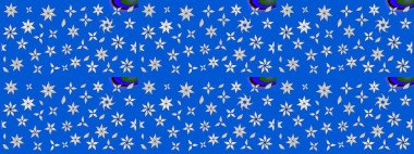 Çiçekli bahar çiçekleri. Küçük çiçekte güzel bir desen. Küçük renkli çiçekler. Moda baskıları için zarif bir şablon. Motley illüstrasyonu. Çizim.