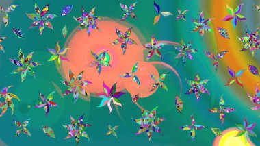 Mavi renkli çiçekler. Renkli Bahar Teması eskiz kalıbı. Düz Çiçek Elementleri Tasarımı. Güzel çiçek deseni..