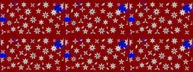 Küçük kırmızı çiçeklerle oldukça eski bir besin torbası deseni. Tekstil, kumaş, kapaklar, duvar kağıtları, baskı, paket, koleksiyon defteri, örgü, dekupaj için çiçek arkaplanı..