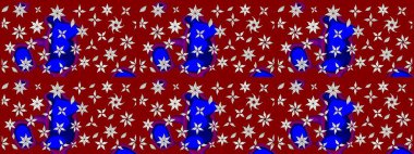 Çiçekli eskiz çizimi. Kırmızı renkte çiçekler. Renkli Yaz Temalı eskiz kalıbı. Düz Çiçek Elementleri Tasarımı.