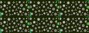 Küçük çaplı çiçeklerdeki basit şirin desenler. Tekstil veya kitap kapakları, imalat, duvar kağıtları, baskı, hediye paketi ve yapıştırma kitabı için çiçek eskizi geçmişi. Raster illüstrasyonu.