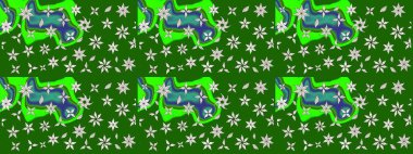 Suluboya çizim kalıbı. Dekorasyon ve tasarım için güzel bir desen. Raster illüstrasyonu. Moda baskısı. Çiçeğin suluboya çizimlerinin mükemmel deseni. Eski.