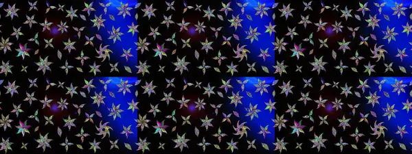 Düz Çiçek Elementleri Tasarımı. Sevimli çiçek raster deseni. Modaya uygun kumaş deseni. Renkli Yaz Teması çizim şablonu.