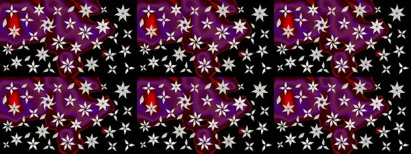 Siyah renkli çiçek desenli eskiz. Suluboya tarzında siyah renkte çiçekler.