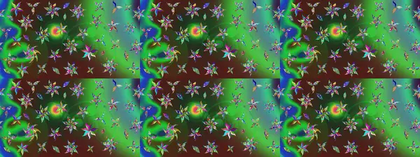 Güzel kumaş deseni. Zentangle soyut çiçekleri. Renkli Bahar Teması eskiz kalıbı. Düz Çiçek Elementleri Tasarımı. Karalama çiçeği. Raster illüstrasyonu.