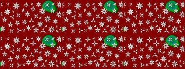 Çiçekli karalama şeklinde Raster çiçek deseni. Raster illüstrasyonu. Kibarca, bahar çiçekleri kırmızı renklerde.