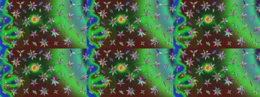 Güzel kumaş deseni. Zentangle soyut çiçekleri. Renkli Bahar Teması eskiz kalıbı. Düz Çiçek Elementleri Tasarımı. Karalama çiçeği. Raster illüstrasyonu.