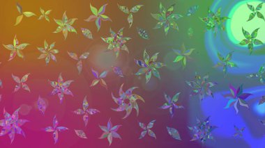 Kahverengi renkli çiçekler. Raster düz çiçek çizim deseni. Tasarım hediye paketi, tebrik kartları, posterler ve afiş tasarımı.