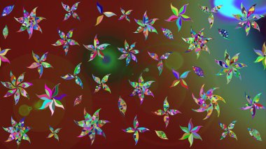 Güzel kumaş deseni. Raster illüstrasyonu. Bahar çiçekli güzel bir çiçek deseni..