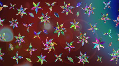 Raster illüstrasyonu. Egzotik çiçekler, kahverengi renklerde botanik, parlak, klasik bir doğa. Klasik tropikal doğal elementlerin suluboya seti.