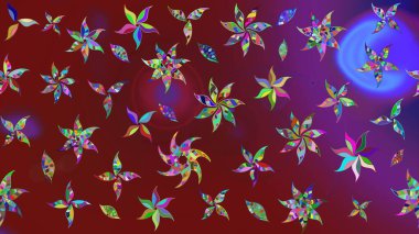 Suluboya çizimi. Kırmızı renkte çiçekler. Çiçekli eskiz deseni. El çizimi.