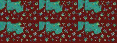 Raster illüstrasyonu. Kırmızı renkte zarif çiçek buketi suluboya. Düz Çiçek Elementleri Tasarımı. Renkli Bahar Teması çizim şablonu.