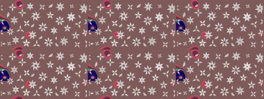 Çiçek rengi eskiz deseni. Raster çiçek izi. Klasik taslak çizimi. Raster Yumuşak kumaş deseni.